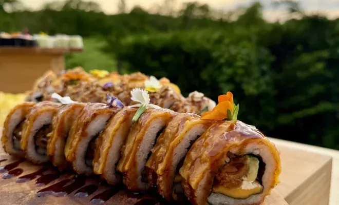 Anniversaire à Saint-Laurent-du-Plan avec un cocktail sushi et brasero magré, Langon, Chez Maly