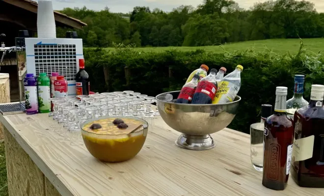 Anniversaire à Saint-Laurent-du-Plan avec un cocktail sushi et brasero magré, Langon, Chez Maly